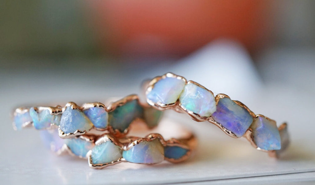 Opal Ring, October Birthstone Ring, opal jewelry, birthstone jewelry, opal stacking band, opal gift, opal jewelry, opal