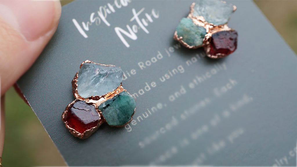 Cluster Birthstone Earrings