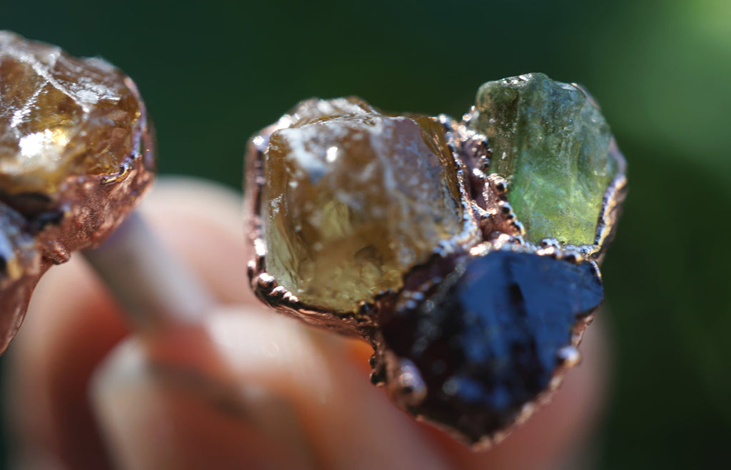 Cluster Birthstone Earrings