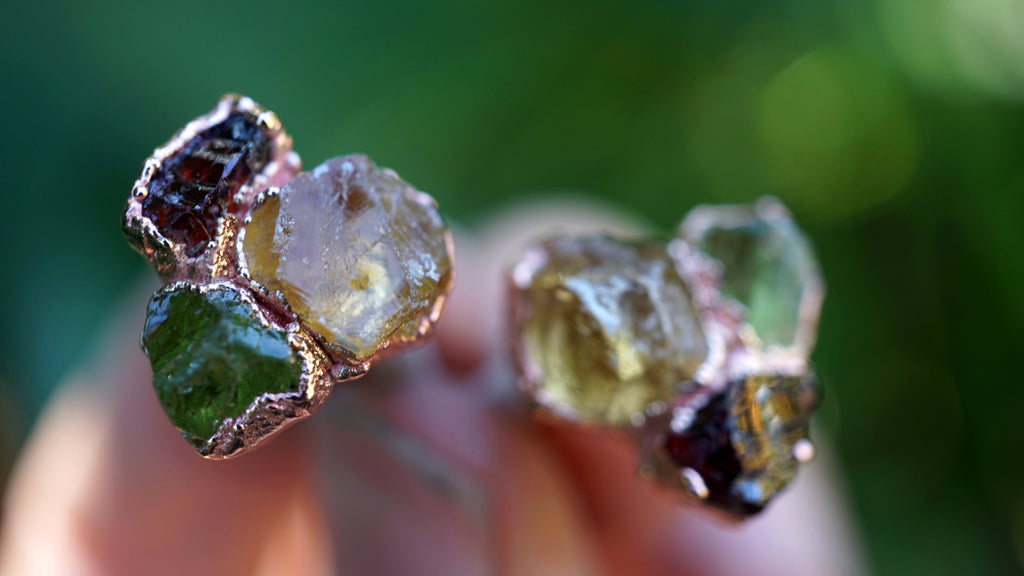 Cluster Birthstone Earrings